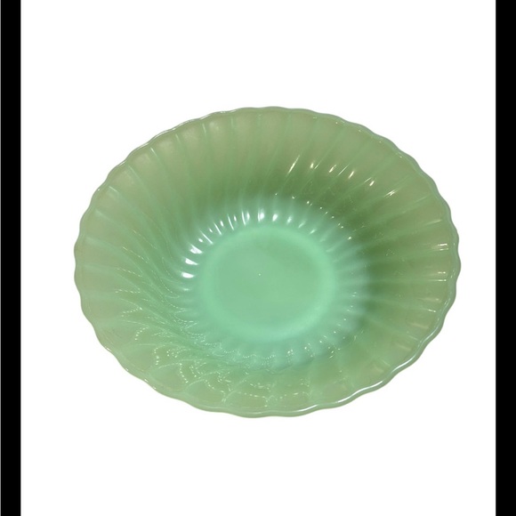 Anchor Hocking Other - Vintage Anchor Hocking Fire-King Jadeite Shell Scalloped Swirl Pattern Bowl